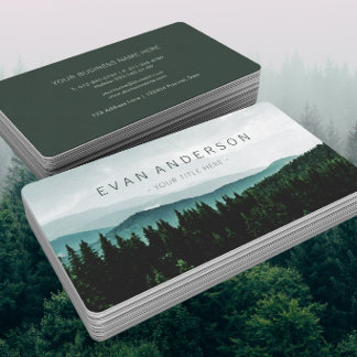 Mountain Range Pine Forest  Business Card