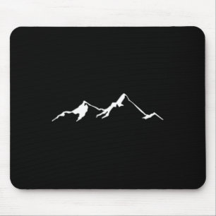 Mountain Range Vintage Design Climbing Hiking Skii Mouse Mat