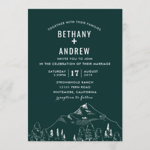 Mountain Range Wedding Invitation