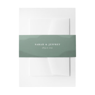 Mountain Range Wedding Invitation Belly Band