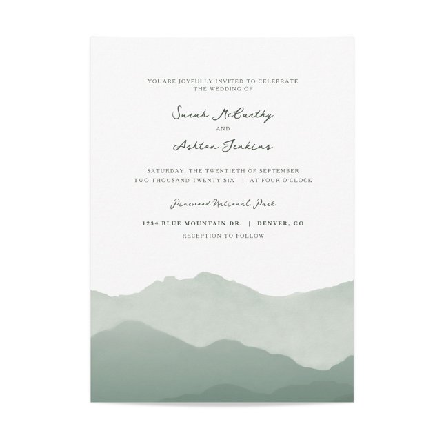Mountain Range Wedding Invite (Creator Uploaded)