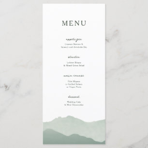 Mountain Range Wedding Menu