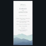 Mountain Range Wedding Program Programme<br><div class="desc">Elegant wedding design featuring a hand watercolor painted mountain landscape design by Shelby Allison. This design is currently available in blue,  brown,  green and purple.</div>