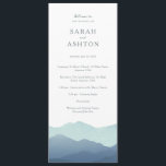 Mountain Range Wedding Program Programme<br><div class="desc">Elegant wedding design featuring a hand watercolor painted mountain landscape design by Shelby Allison. This design is currently available in blue,  brown,  green and purple.</div>