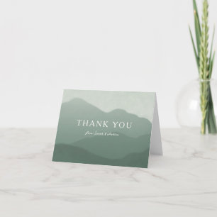 Mountain Range Wedding Thank You Card
