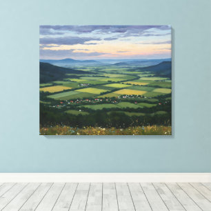 Mountain Ranges & Plains Canvas Print