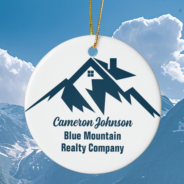 Mountain Real Estate Company Custom Christmas Ceramic Tree Decoration (Creator Uploaded)