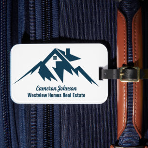 Mountain Real Estate Company Personalised Realtor Luggage Tag