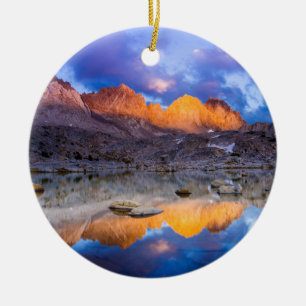 Mountain reflection, California Ceramic Tree Decoration