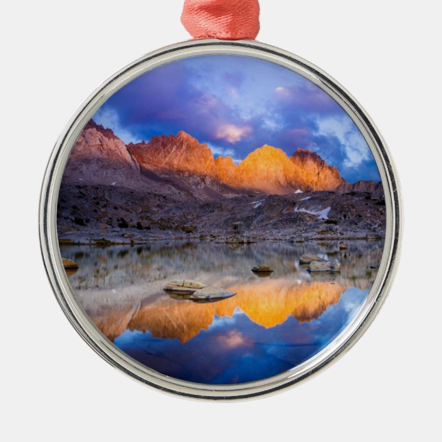 Mountain reflection, California Metal Tree Decoration (Front)