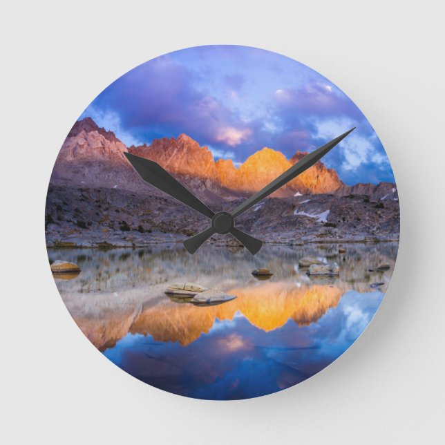 Mountain reflection, California Round Clock (Front)