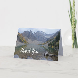 Mountain Reflection Thank You Blank Photo Card