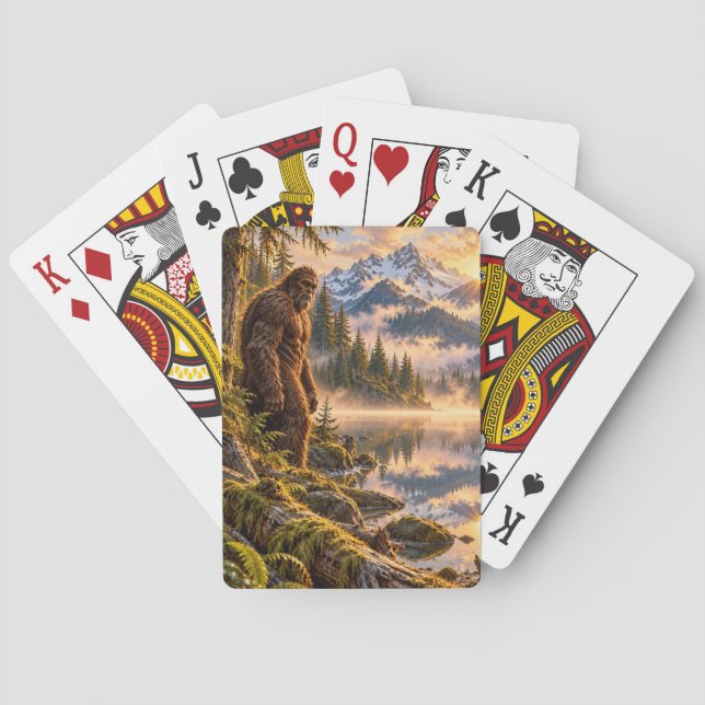 Mountain Reflections Bigfoot Playing Cards (Back)