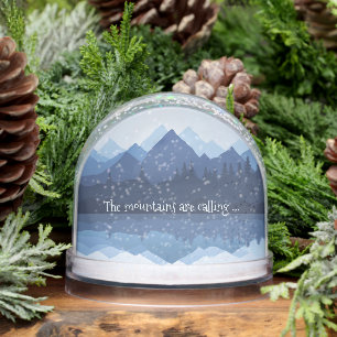 Mountain Reflections Design Snow Globe