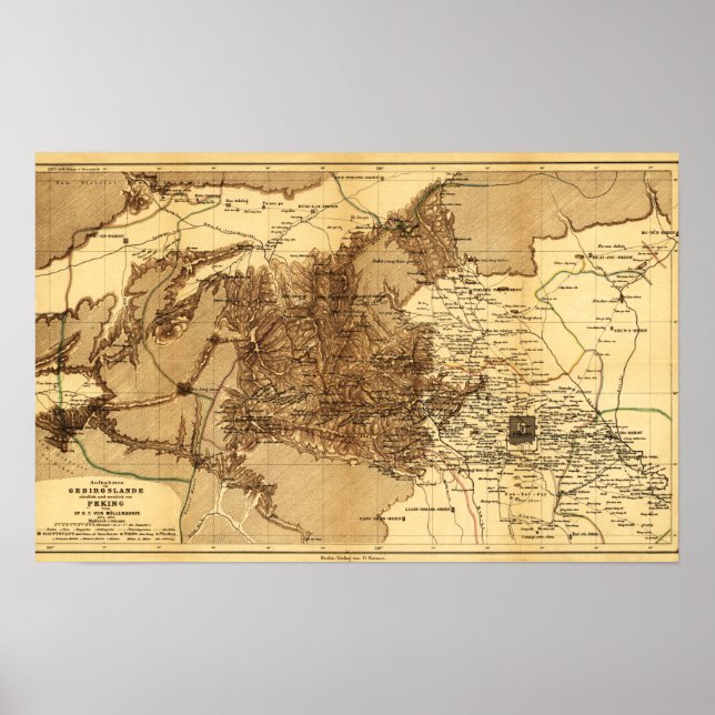 Mountain Region North and West of Peking China Poster (Front)