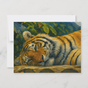 Mountain Rest – Tiger in the Wild Postcard
