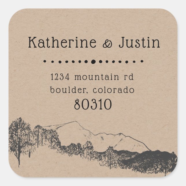 Mountain Retreat ⎢Return Address Sticker (Front)