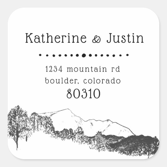 Mountain Retreat ⎢Return Address Sticker (Front)
