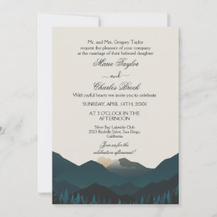 Mountain Retreat Wedding Invitation