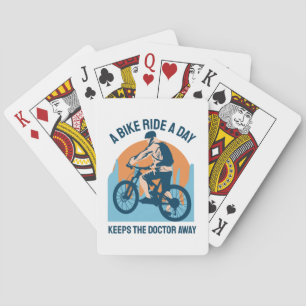 Mountain Rider Cool Design - A Bike Ride A Day Playing Cards