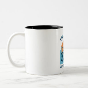 Mountain Rider Cool Design - A Bike Ride A Day Two-Tone Coffee Mug
