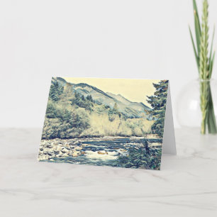 Mountain River - Blank Greeting Card