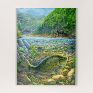 Mountain River Fish Jigsaw Puzzle