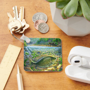 Mountain River Fish Key Ring