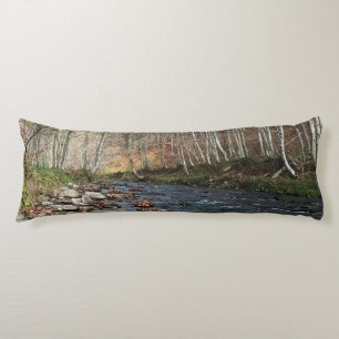 Mountain River in Autumn – Wild Nature Romania Body Cushion