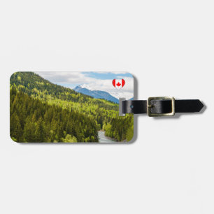 Mountain river in the forest of British Columbia Luggage Tag