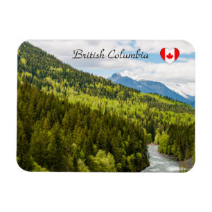 Mountain river in the forest of British Columbia Magnet