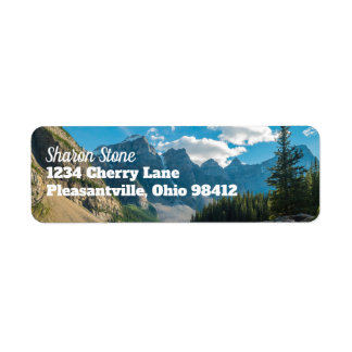 Mountain River Nature Scene Address Label