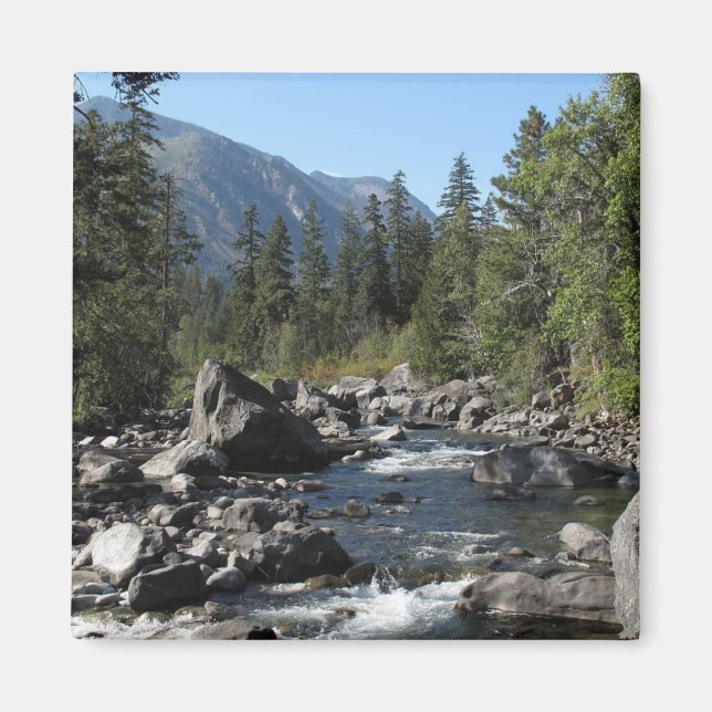 Mountain River Rugged Landscape Magnet (Front)