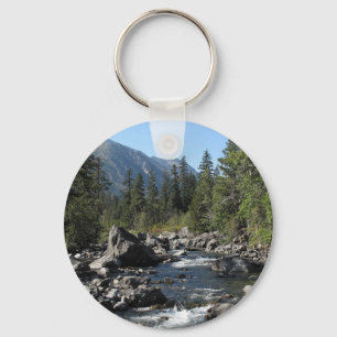 Mountain River Rugged Landscape Photo Key Ring