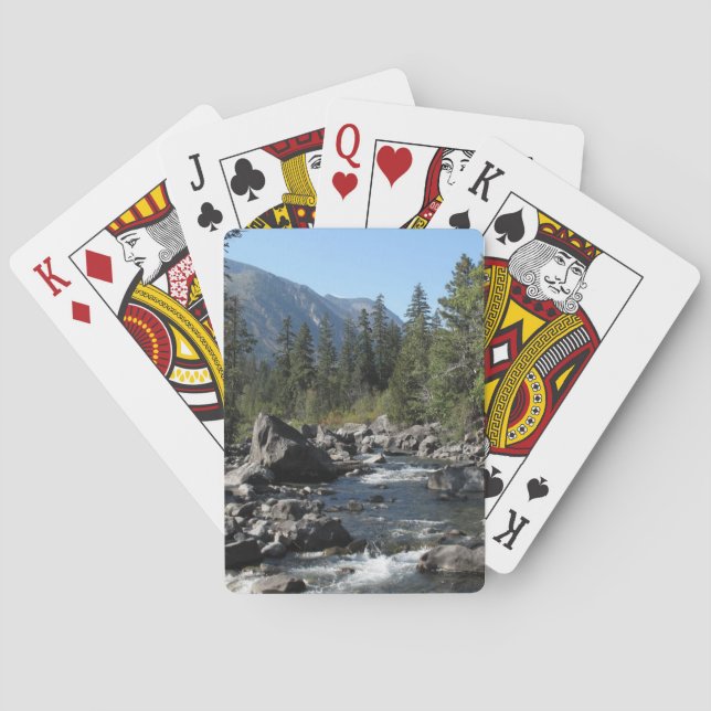 Mountain River Rugged Landscape Photo Playing Cards (Back)