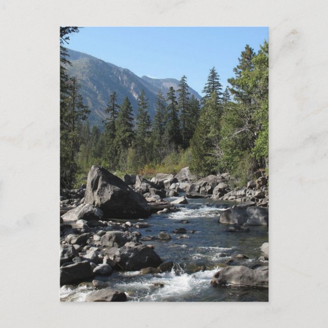 Mountain River Rugged Landscape Photo Postcard (Front)