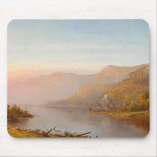 Mountain River Scene (Autumn of the Hudson) Mouse Mat