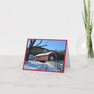 Mountain Road Barn Winter Portrait Note Card