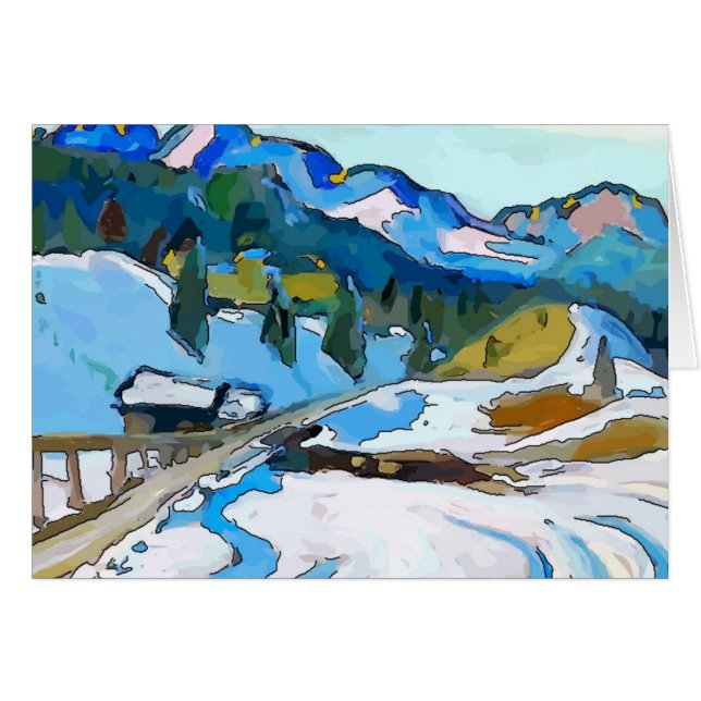 Mountain Road In Snow, add text (Front Horizontal)