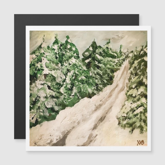 Mountain Road in Winter (Front/Back)