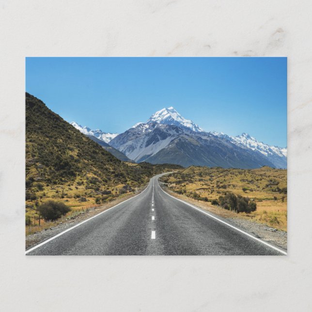 Mountain Road New Zealand Nature Landscape Postcard (Front)