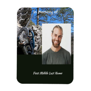 Mountain Rock Climber Memorial Keepsake  Magnet
