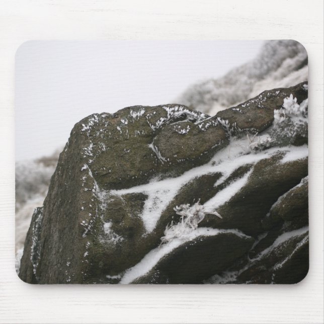 Mountain Rock in Snow Mouse Mat (Front)