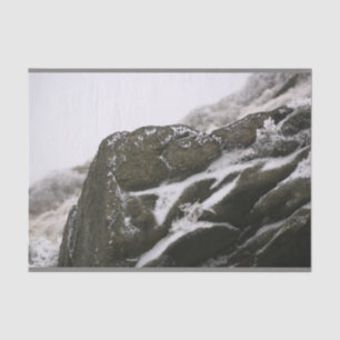 Mountain Rock in Snow Tissue Paper