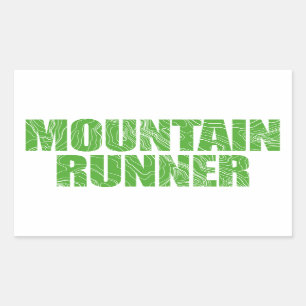 Mountain Runner Rectangular Sticker