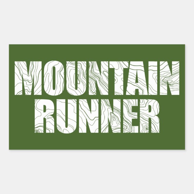 Mountain Runner Rectangular Sticker (Front)