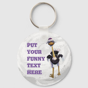 Mountain Running Ostrich Key Ring