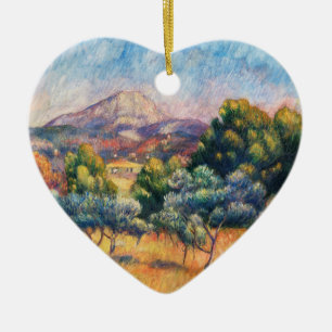 Mountain Sainte-Victoire Paysage by Renoir Ceramic Tree Decoration