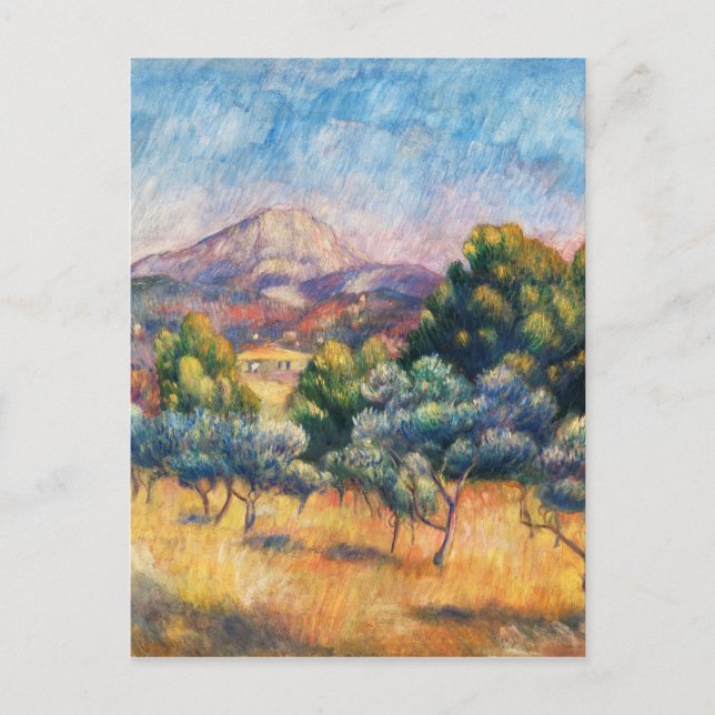 Mountain Sainte-Victoire Paysage by Renoir Postcard (Front)