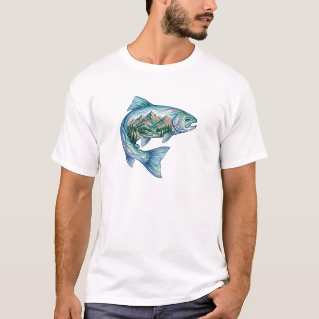 Mountain Salmon T-Shirt (Front)